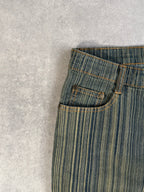 Vintage Y2K Striped Denim Jeans
