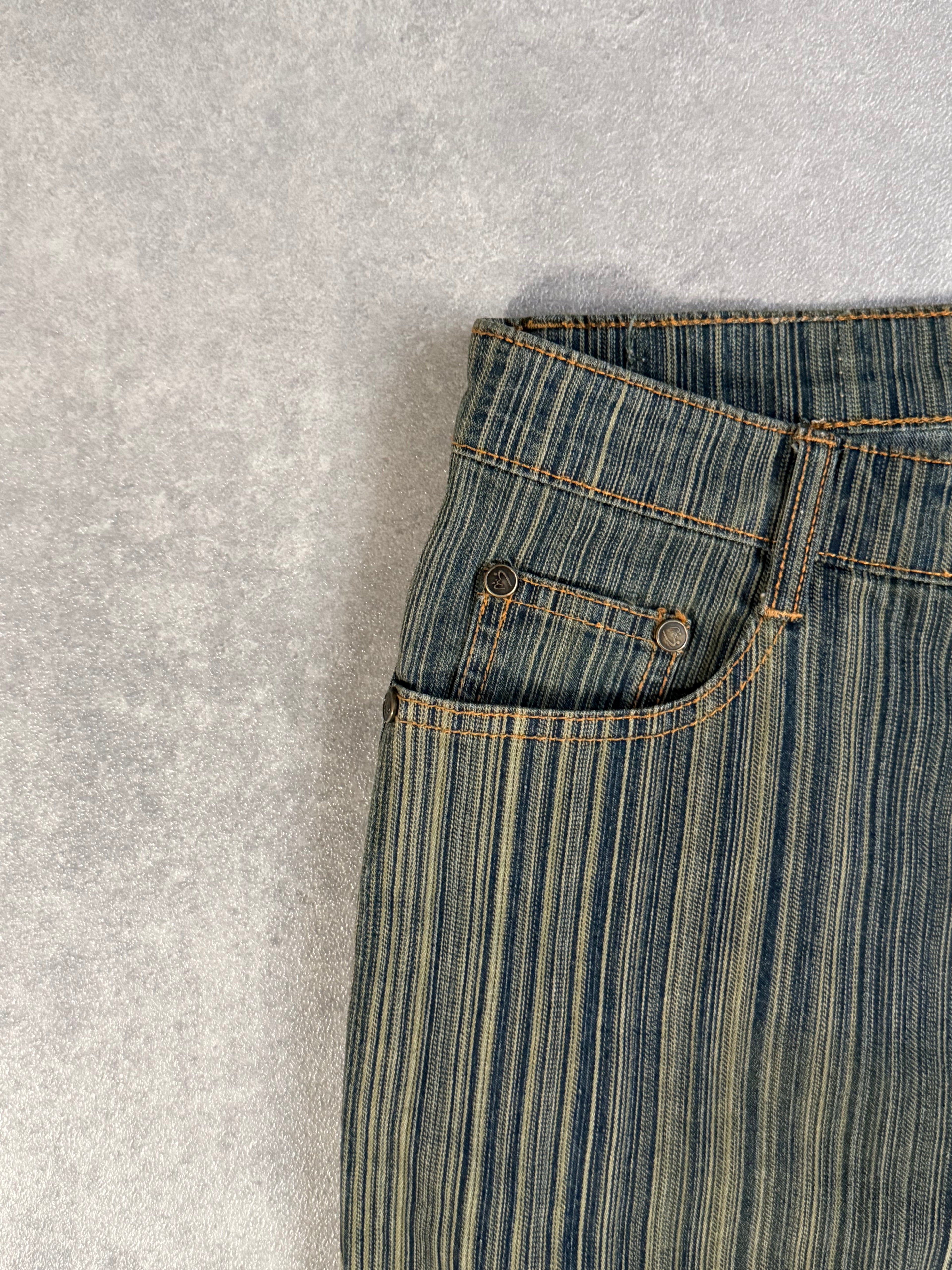 Vintage Y2K Striped Denim Jeans