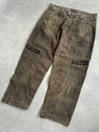 Armani Jeans Utility Panelled Zip Cargo Trousers