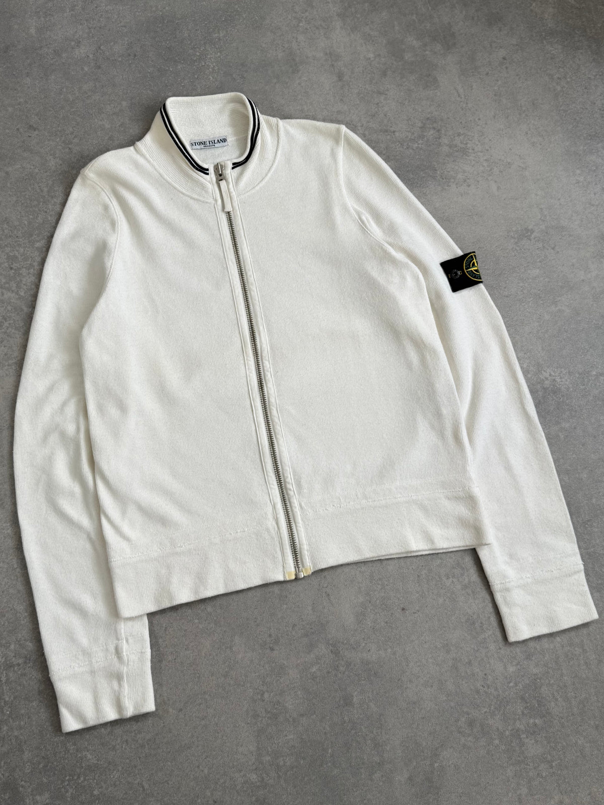 SS07 Stone Island White Zip Up