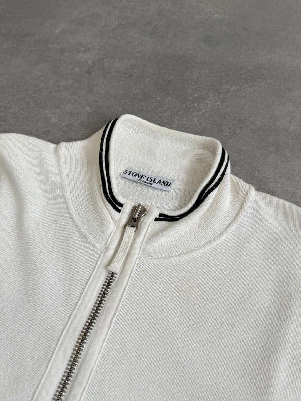 SS07 Stone Island White Zip Up