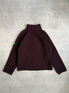 AW02 Stone Island Waffle Knit Zip Up