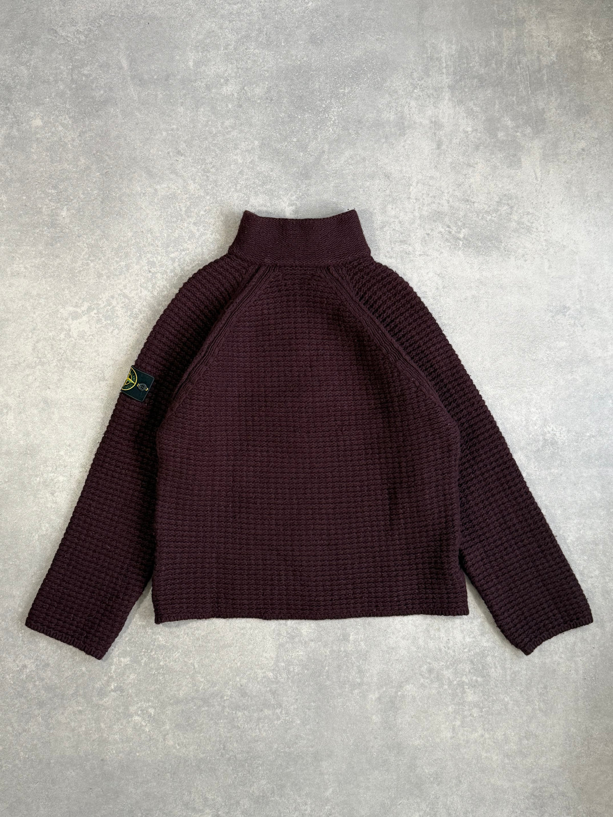 AW02 Stone Island Waffle Knit Zip Up